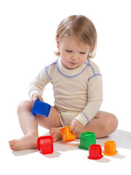 Термободи детское с длинным рукавом серии SOFT, цвет молочный, фото 1