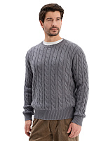 Джемпер Cotton мужской "косы" Графитовый