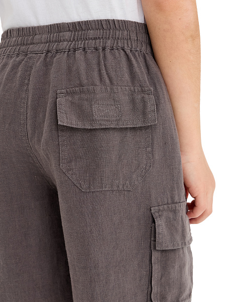 Шорты LINEN с карманами для мальчика, цвет серый, фото 5
