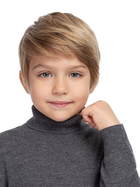 Свитер Cash Touch детский для мальчиков, цвет темно-серый меланж, фото 5