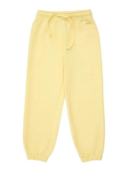 Брюки-джоггеры детские для девочек серии Cotton, цвет желтый, фото 2