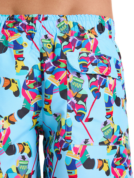 Шорты Swimwear для мальчика-подростка, цвет голубой пепельный, фото 4