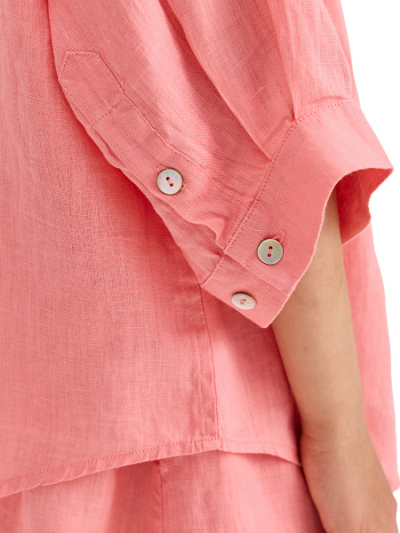 LINEN Рубашка для девочки, цвет светло-розовый, фото 3