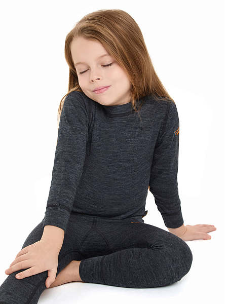 Термофутболка детская для девочек с длинным рукавом серии ACTIVE KIDS, двухслойное термобелье, фото 5