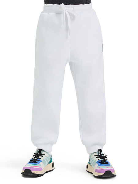Джоггеры детские ORGANOMICA Cotton, цвет белый, фото 3