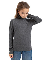 Свитер Cash Touch подростковый для девочек Темно-серый меланж
