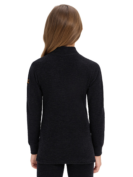 Термобелье фуфайка детская для девочек серии "-60°C", цвет антрацит, фото 2