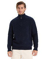 Джемпер мужской с косами Темно-синий