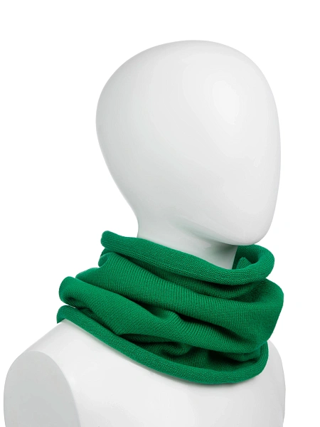 Теплый снуд из шерсти мериносов, цвет зеленый, фото 1
