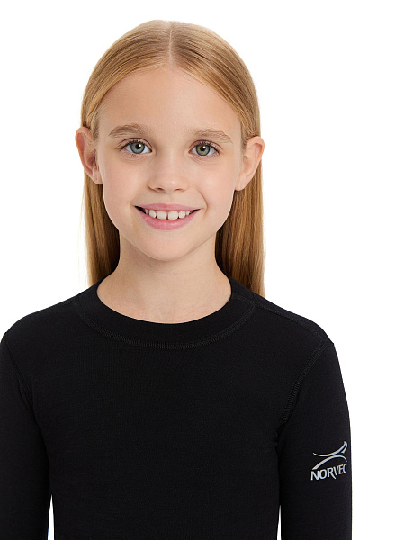 SOFT Комплект термобелья для девочек, цвет черный, фото 4