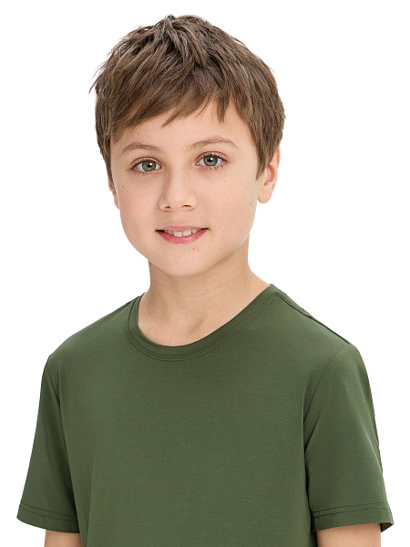 Футболка Bamboo для мальчика, цвет олива, фото 3