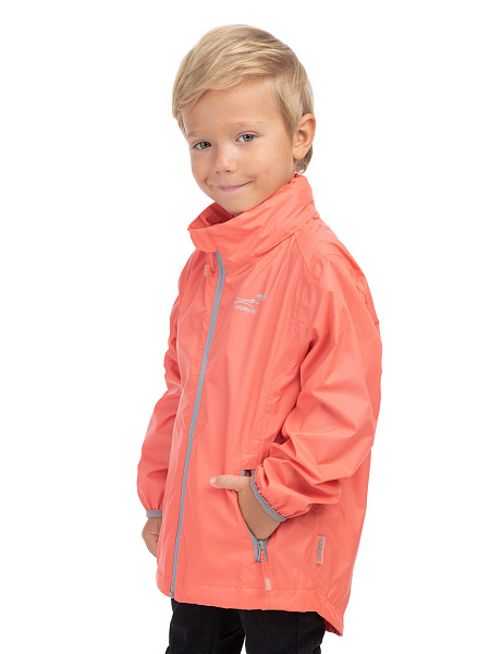 Ультралегкая куртка-ветровка для мальчиков из мембраны, цвет лайм неон, фото 4