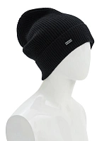 Шапка из шерсти с отворотом Черный