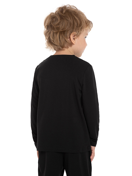 Лонгслив Bamboo для мальчика, цвет черный, фото 4