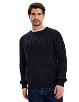 Джемпер Cotton мужской "косы" Черный