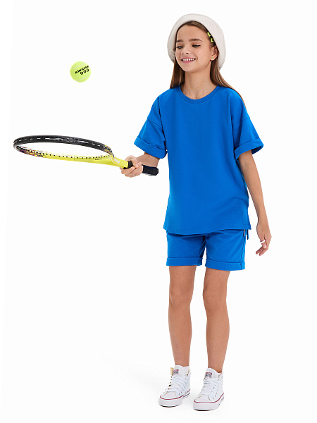 Шорты для девочки ORGANOMICA Cotton, цвет ультрамарин, фото 6