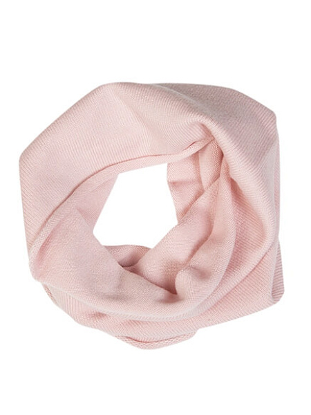 Теплый снуд из шерсти мериносов, цвет розовый, фото 3
