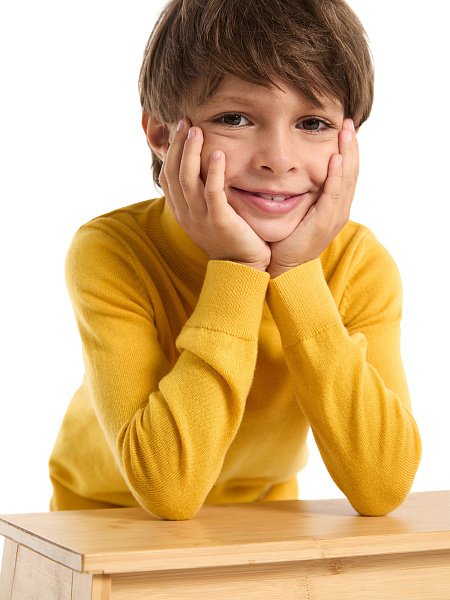 Свитер Cash Touch детский для мальчиков, цвет манго, фото 3