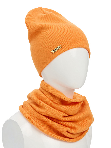 Комплект шапка и снуд из 100% шерсти мериносов, фото 1
