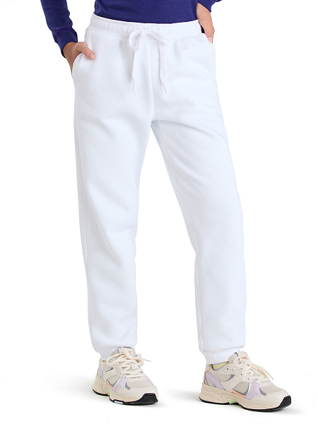 Джоггеры подростковые для девочек ORGANOMICA Cotton, цвет белый, фото 2