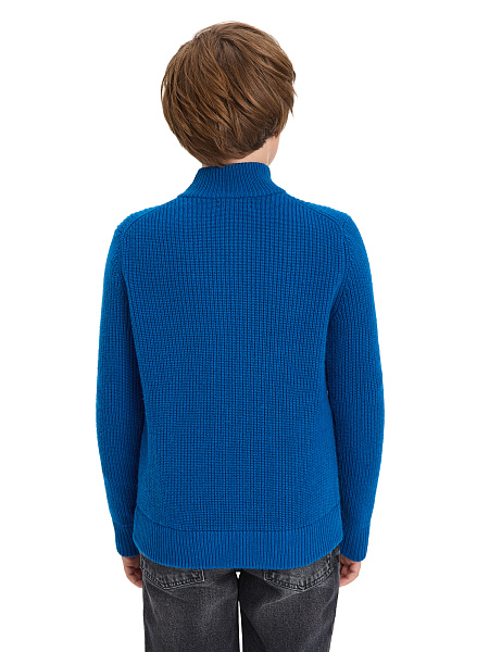 Кардиган шерстяной на молнии для мальчиков-подростков, цвет арктик, фото 2