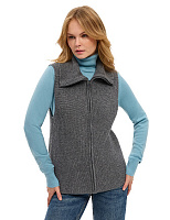 Жилет женский на молнии Серый меланж