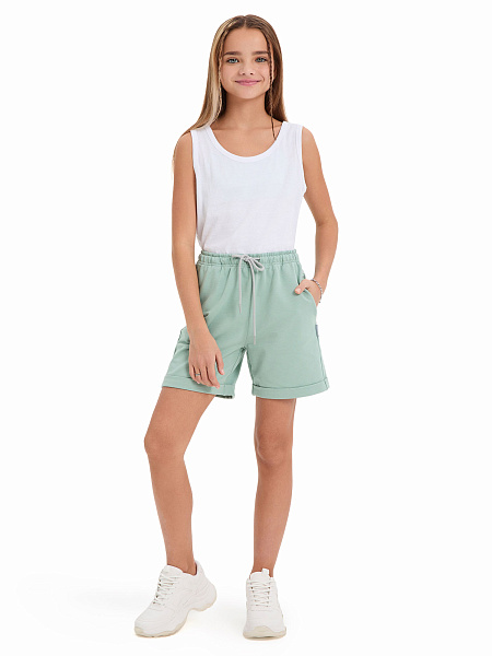Шорты для девочки ORGANOMICA Cotton, цвет ментол, фото 5