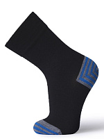 Термоноски детские серии Street Черный + серо-голубая полоска