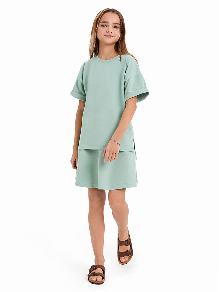 Футболка для девочки ORGANOMICA Cotton, цвет ментол, фото 6