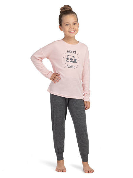 Пижама для девочки из шерсти мериносов, фото 3