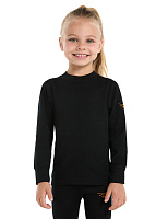 Термофутболка детская для девочек с длинным рукавом серии ACTIVE KIDS Черный