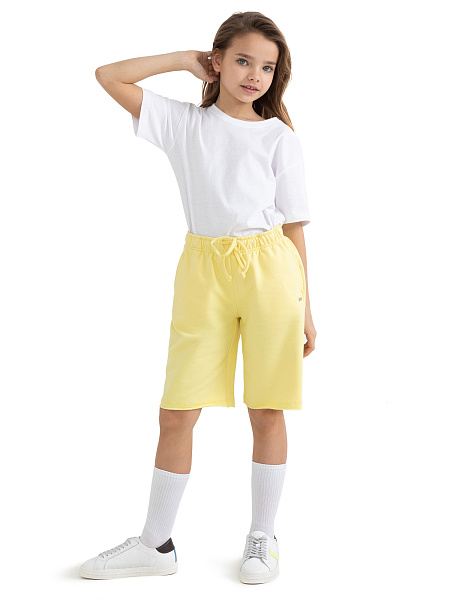 Шорты детские для девочек Cotton, цвет желтый, фото 1