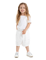 Шорты-бермуды из 100% льна для девочек Белый