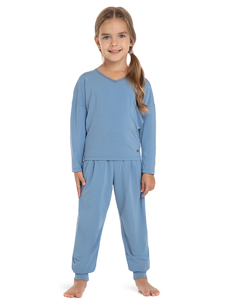 Лонгслив Bamboo для девочки-подростка, цвет лаванда, фото 2