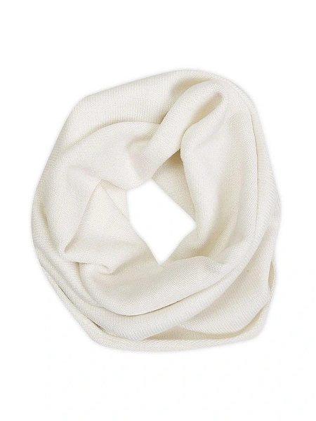 Теплый снуд из шерсти мериносов, цвет белый, фото 2