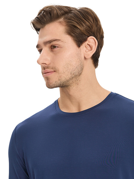 Лонгслив мужской серии Bamboo, цвет темно-синий, фото 3