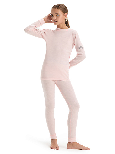 Термофутболка для девочек-подростков серии SOFT. Знак Woolmark, цвет розовый, фото 2