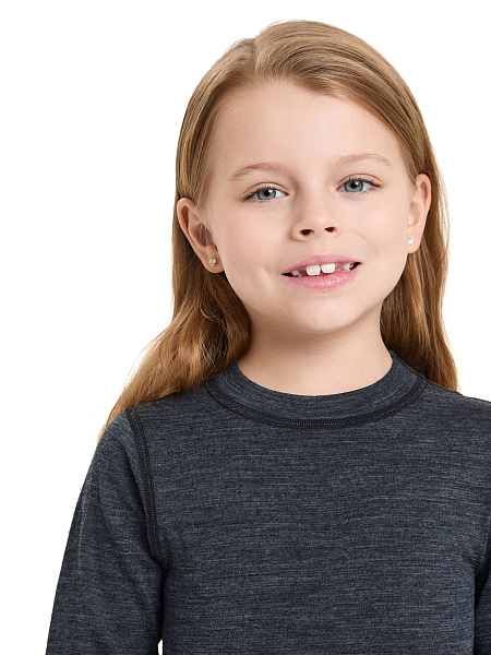 Термофутболка детская для девочек с длинным рукавом серии ACTIVE KIDS, двухслойное термобелье, фото 4