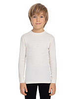 Термофутболка детская для мальчиков серии SOFT. Знак Woolmark Молочный