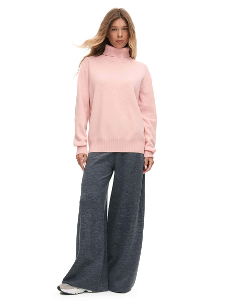 NORVEG Comfort Брюки-палаццо женские трикотажные, цвет серый меланж, фото 3