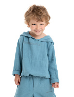 Худи из 100% льна для мальчиков Голубой