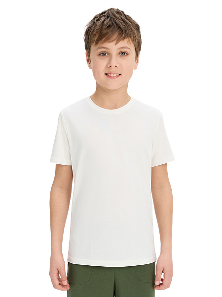 Футболка Bamboo для мальчика, цвет молочный, фото 1