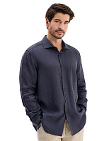 Рубашка мужская классическая 100% лен Графитовый