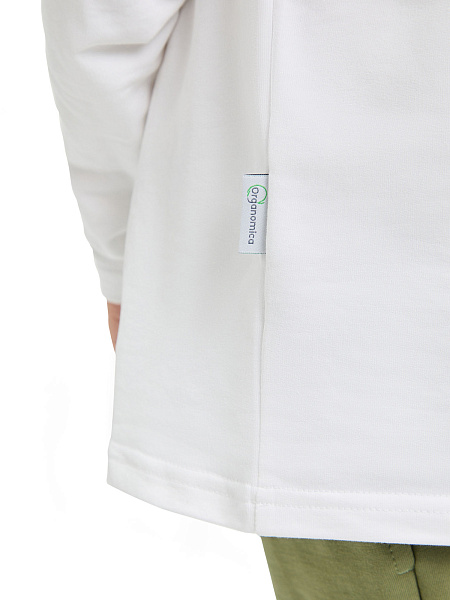 Лонгслив ORGANOMICA Cotton, цвет белый, фото 5