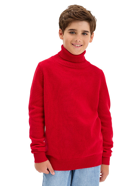 Свитер Merino Base детский для мальчиков, цвет алый, фото 1