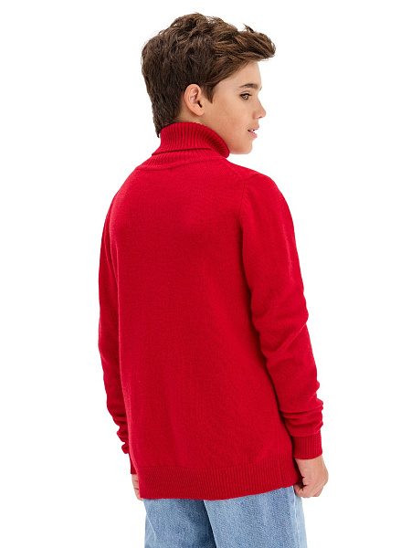 Свитер Merino Base детский для мальчиков, цвет алый, фото 2