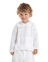 Худи из 100% льна для мальчиков Белый
