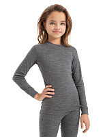 Термофутболка детская для девочек с длинным рукавом серии SOFT Серый