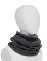 Теплый снуд из шерсти мериносов Темно-серый меланж