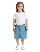 Шорты-бермуды из 100% льна для девочек Голубой